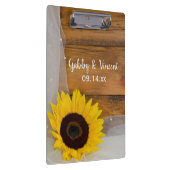 Rustic Sunflower en Bridal Veil country Wedding Klembord (Rechts)