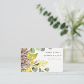 RUSTIC SUNFLOWER EUCALYPTUS FLORA WEDDING WEBSITE VISITEKAARTJE (Staand voorkant)
