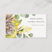 RUSTIC SUNFLOWER EUCALYPTUS FLORA WEDDING WEBSITE VISITEKAARTJE (Voorkant)