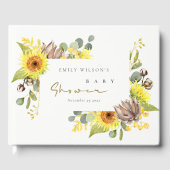 RUSTIC SUNFLOWER EUCALYPTUS FLORAL BABY SHOWER GASTENBOEK (Voorkant)