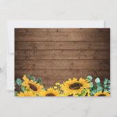 Rustic Sunflower Eucalyptus Floral Photo Wedding Save The Date (Achterkant)
