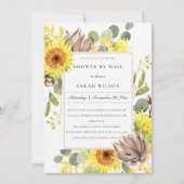 RUSTIC SUNFLOWER EUCALYPTUS FLORAL SHOWER BY MAIL KAART (Voorkant)