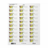 RUSTIC SUNFLOWER EUCALYPTUS PINFLORAAL ADRES ETIKET (Full Sheet)