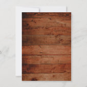 Rustic Sunflower Fern Wood Vrijgezellenfeest Invit Kaart (Achterkant)