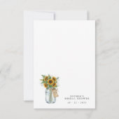 Rustic Sunflower Flat Thank You Card Bedankkaart (Achterkant)