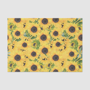 Rustic Sunflower  Floral Pattern Tissuepapier