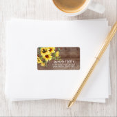 Rustic Sunflower Floral Return Address Label (Insitu)