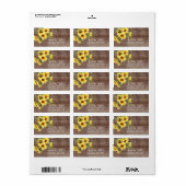 Rustic Sunflower Floral Return Address Label (Full Sheet)