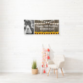 Rustic Sunflower Foto Birthday Spandoek (Insitu)