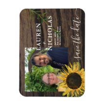Rustic Sunflower Foto Save the Date
