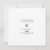 Rustic Sunflower Foto Vrijgezellenfeest Square Inv Kaart (Achterkant)