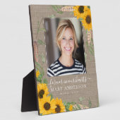 Rustic Sunflower Fotoherdenking Fotoplaat (Zijkant)
