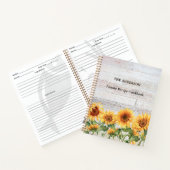Rustic Sunflower Garden Family Recipe Cookbook Notitieboek (Binnen)