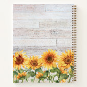 Rustic Sunflower Garden Family Recipe Cookbook Notitieboek (Achterkant)