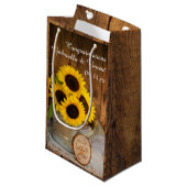 Rustic Sunflower Garden Wedding Gefeliciteerd Klein Cadeauzakje (Voorkant Gekanteld)