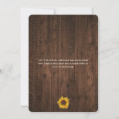 Rustic Sunflower Gold Geometric Graduation Party Kaart (Achterkant)