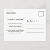 Rustic Sunflower Green en Gold Photo Afstuderen Aankondigingskaart (Achterkant)