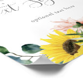 Rustic Sunflower Kaarten & Cadeaus Tekst op maat B Poster (Hoek)