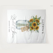 Rustic Sunflower Mason Jar Bridal Shower Wandkleed (Voorkant (horizontaal))