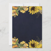 Rustic Sunflower & Mason Jar Lights Bridal Shower Kaart (Achterkant)