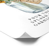 Rustic Sunflower Mason Jar Mimosa Bar  Poster (Hoek)