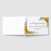 Rustic Sunflower Memorial Funeral Herdenking Gastenboek (Volledig)