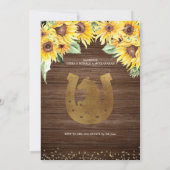 Rustic Sunflower Mexican Girl tres añ os Invitati Kaart (Achterkant)