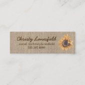 Rustic Sunflower Mini Visitekaartje (Voorkant)