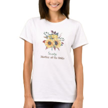 Rustic Sunflower Moeder van Bride of Groom T-Shirt