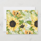 Rustic Sunflower Moving Announding Kaart (Achterkant)