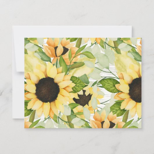 Rustic Sunflower Moving Announding Kaart (Achterkant)