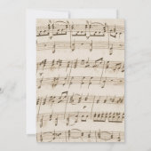 Rustic Sunflower  Musical Baby shower Kaart (Achterkant)