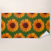 Rustic Sunflower Pattern Boerderij House Charm Strandlaken (Voorkant)