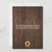 Rustic Sunflower Photo Collage Afstuderen Aankondiging (Achterkant)
