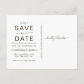 Rustic Sunflower Photo Script Save the Date Aankondigingskaart (Achterkant)