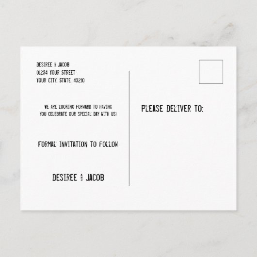 Rustic Sunflower Photo Weddenschap Save the Date Aankondigingskaart (Achterkant)