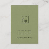 RUSTIC SUNFLOWER PINE FLORAL EARRING DISPLAY LOGO VISITEKAARTJE (Achterkant)