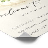 Rustic Sunflower Pumpkin Floral Waterverf Welkom Poster (Hoek)