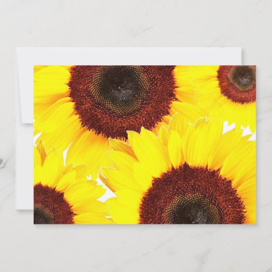 Rustic Sunflower Rehearsal Dinner Invitations Kaart (Achterkant)