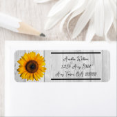 Rustic Sunflower Return Address Label (Insitu)