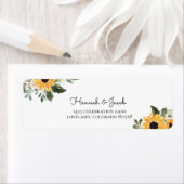 Rustic Sunflower Return Address Labels (Insitu)