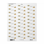 Rustic Sunflower Return Address Labels (Full Sheet)
