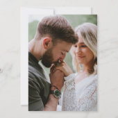 Rustic Sunflower Roos Burgundy Herfst Foto bruilof Kaart (Achterkant)