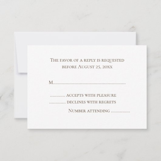 Rustic Sunflower RSVP Aankondiging (Achterkant)