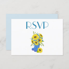 Rustic Sunflower RSVP Kaart