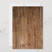 Rustic Sunflower String Lights Birthday Party Kaart (Achterkant)