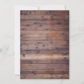 Rustic Sunflower & String Lights Country Wedding Kaart (Achterkant)