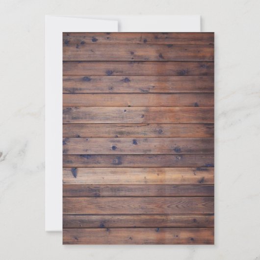 Rustic Sunflower & String Lights Country Wedding Kaart (Achterkant)