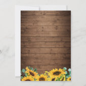Rustic Sunflower String Lights Country Wedding Save The Date (Achterkant)