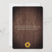 Rustic Sunflower String Lights Graduation Party Kaart (Achterkant)